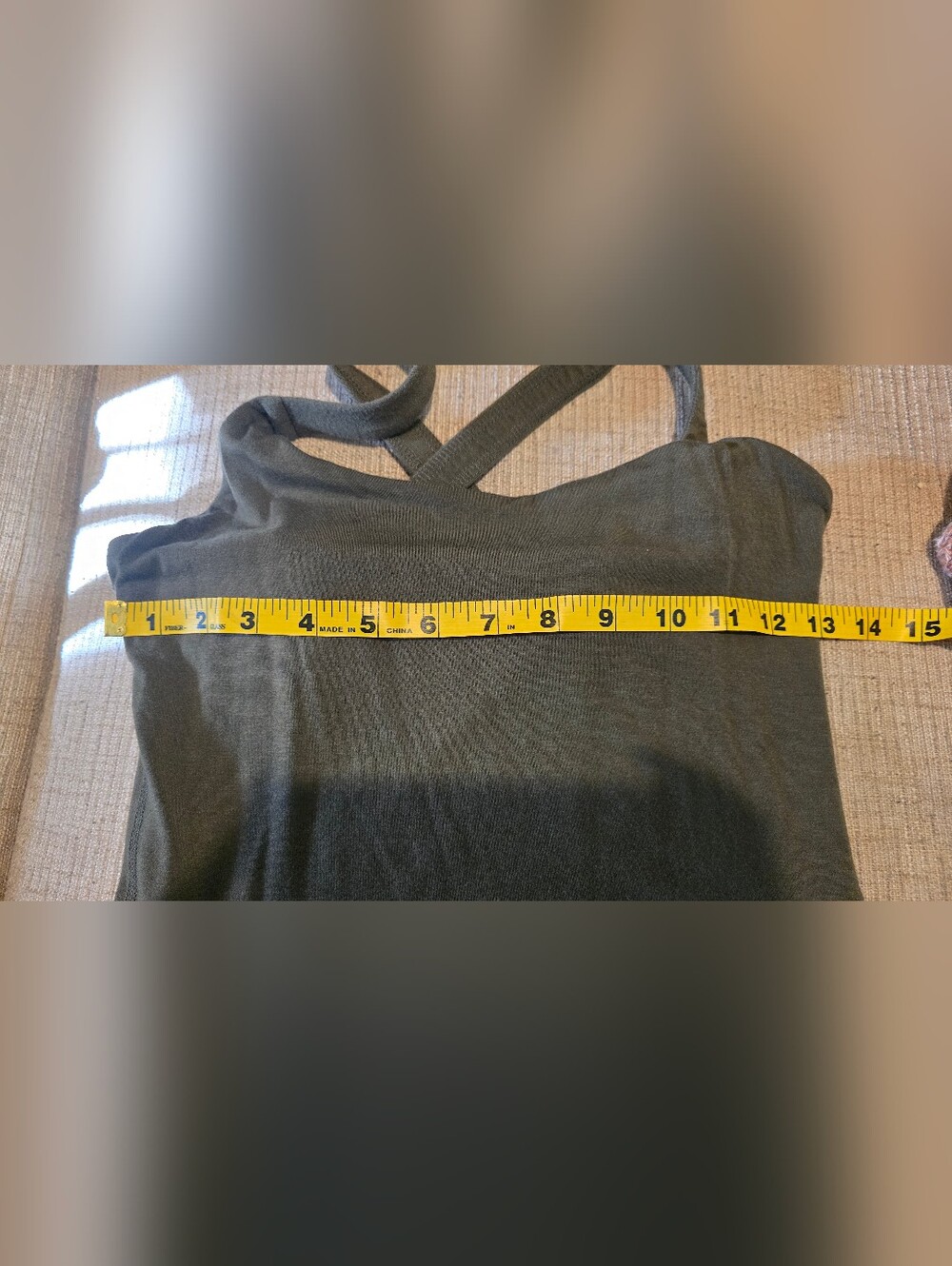 Sleeveless Olive Green Scoop-Neck Jumpsuit - Picture 10 of 10